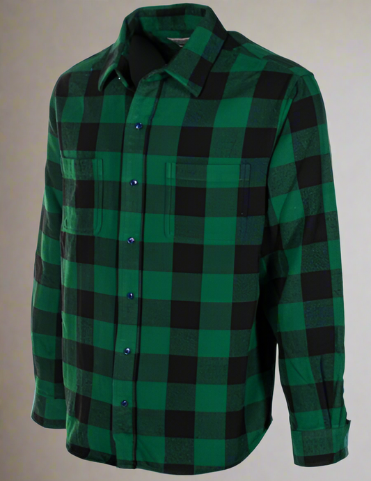 Long Sleeve Cotton Flannel buffalo Check