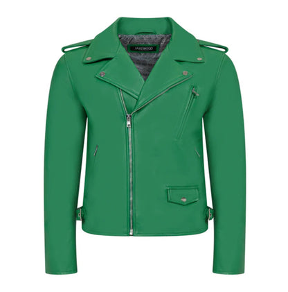 Motorcycle Leather jacket with zipper