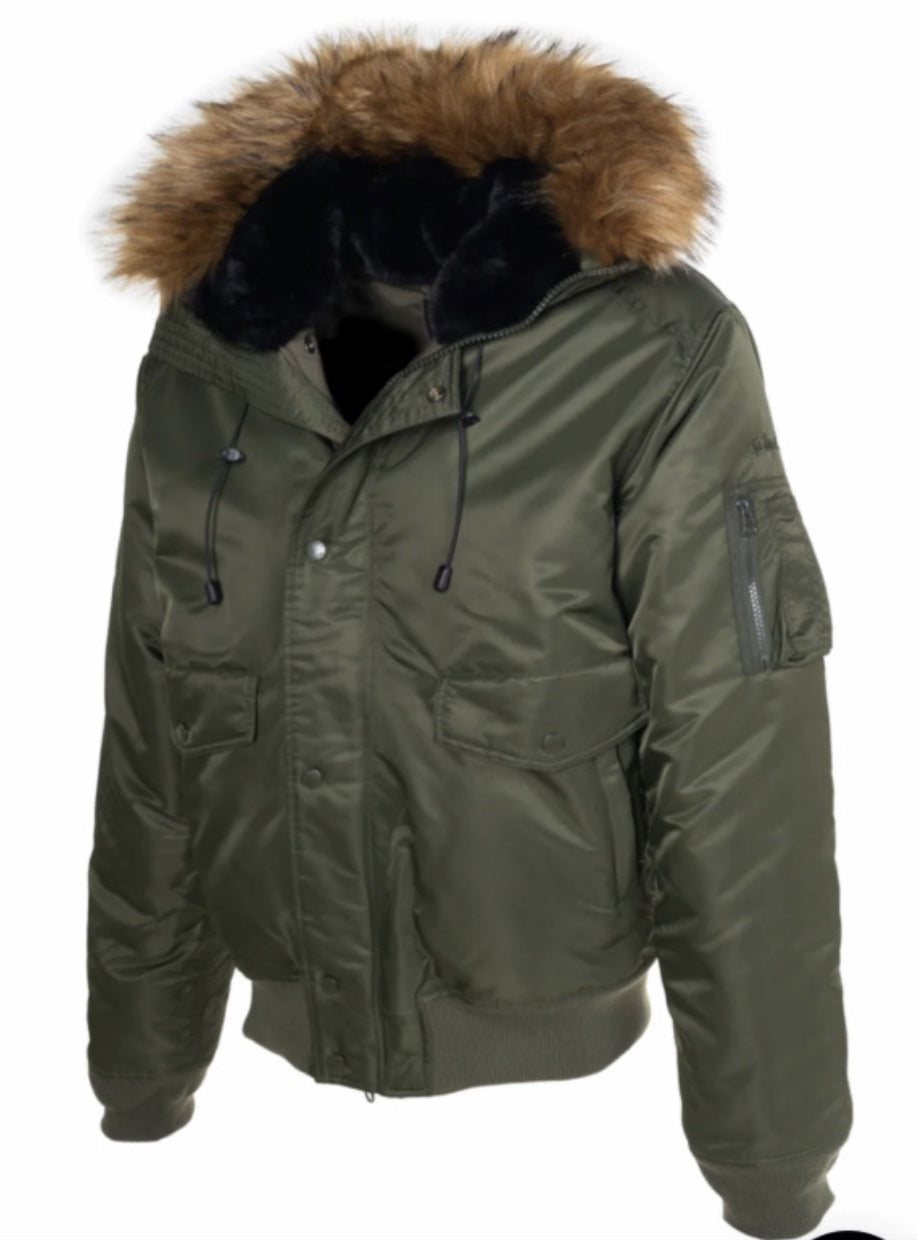 SCHOTTNYC MEN NYON FLIGHT SATIN JACKET