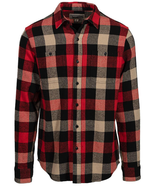 Long sleeve Flannel work Shirt button front Closure
